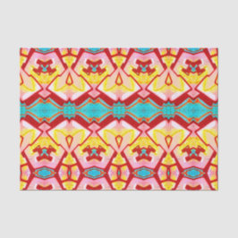 Tribal Pink Aquamarin Art Muster Decoupage Seidenpapier