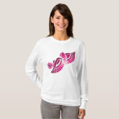 Tribal Pink Bird Stylized Magenta Phoenix T-Shirt (Vorne ganz)