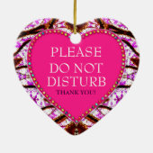 Tribal Pink Dose Name Heart Ornament (Hinten)