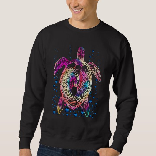 Tribal Polynesischer Tattoo Ocean Animal Lover Kra Sweatshirt (Vorderseite)