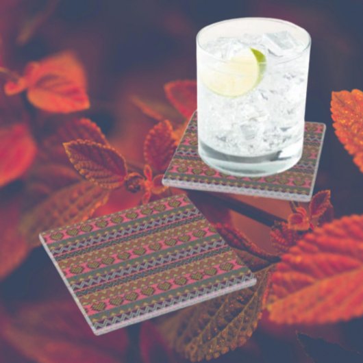 Tribal Pop Untersetzer - Bold Boho Geometric