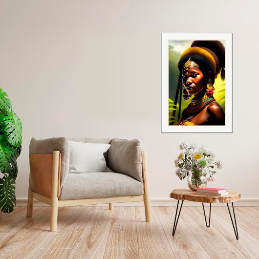 Tribal Portrait - Leinwand Art Print Poster