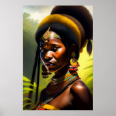 Tribal Portrait - Leinwand Art Print Poster (Vorne)