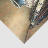 Tribal Pottery & Feather Staff Decoupage Seidenpapier (Ausschnitt)