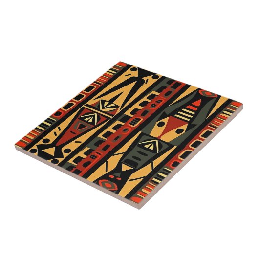 Tribal Print Art Tile Fliese (Seite)