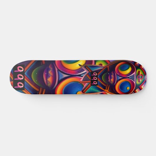 Tribal psychedelic totem 7 3/4" Skateboarddeck (Horizontal)