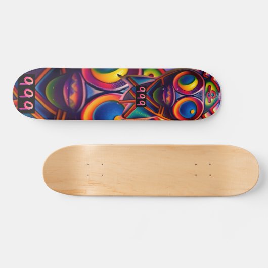 Tribal psychedelic totem 7 3/4" Skateboarddeck (Horizontal)