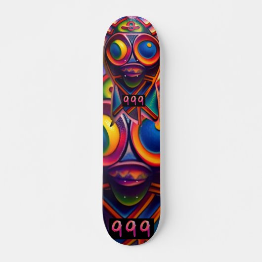 Tribal psychedelic totem 7 3/4" Skateboarddeck (Vorne)