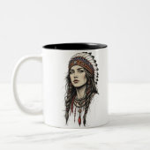 Tribal Queen Wild Soul Two-Tone Coffee Mug Zweifarbige Tasse (Links)