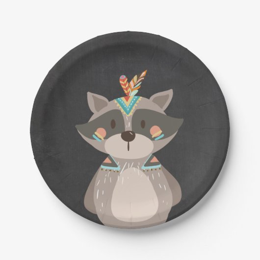Tribal Raccoon Paper Teller Wild one Woodland Boho (Vorderseite)