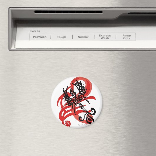 Tribal Raven Magnet (In Situ (Geschirrspüler))