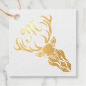 Tribal Red Stag Monogram Geschenkanhänger (Vorderseite)