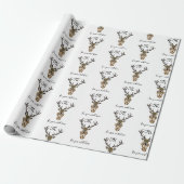 Tribal Red Stag Monogram Geschenkpapier (Ungerollt)
