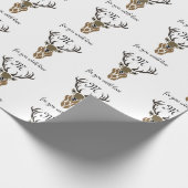 Tribal Red Stag Monogram Geschenkpapier (Ecke)