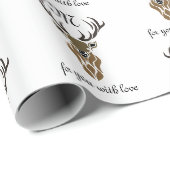 Tribal Red Stag Monogram Geschenkpapier (Rolleneckpunkt)