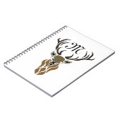 Tribal Red Stag Monogram Notizblock (Linke Seite)