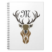 Tribal Red Stag Monogram Notizblock (Vorderseite)