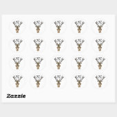 Tribal Red Stag Monogram Runder Aufkleber (Blatt)