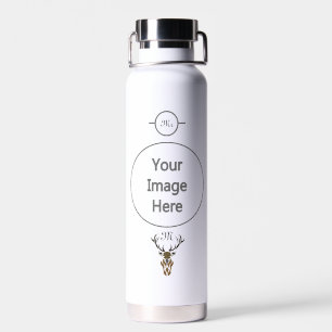 Tribal Red Stag Monogram Trinkflasche