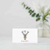 Tribal Red Stag Monogram Visitenkarte (Stehend Vorderseite)
