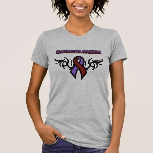 Tribal Ribbon...Arachnoiditis T-Shirt (Vorderseite)