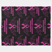 Tribal Ribbon...Brustkrebs Fleecedecke (Vorderseite (Horizontal))