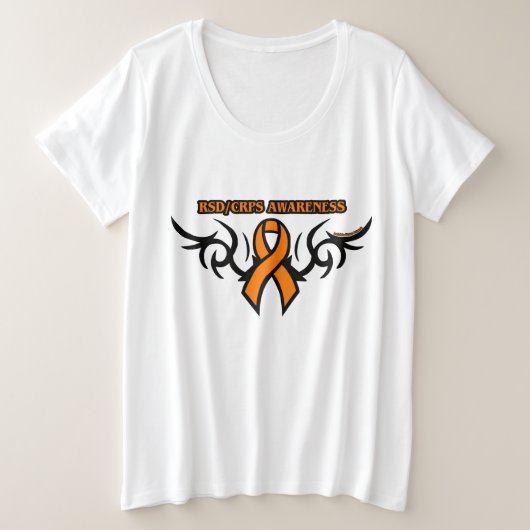 Tribal Ribbon...RSD/CRPS Plus Size T - Shirt (Design vorne)