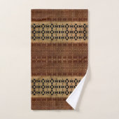 Tribal Rich Brown Mudcloth Badhandtuch Set (Handtuch)
