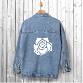 Tribal Rose White Jeansjacke