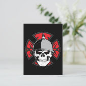 Tribal Round Cross Skull Postkarte (Stehend Vorderseite)
