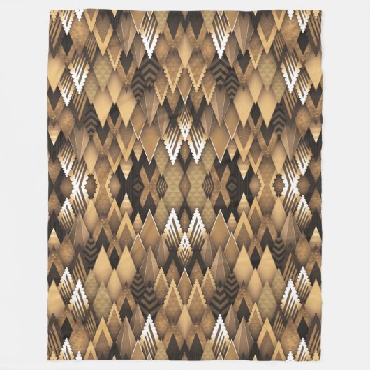 TRIBAL RUSTIC TRIANGULAR PATTERN FLEECEDECKE (Vorderseite)