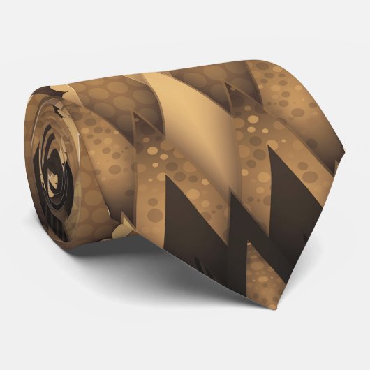 TRIBAL RUSTIC TRIANGULAR PATTERN KRAWATTE (Gerollt)