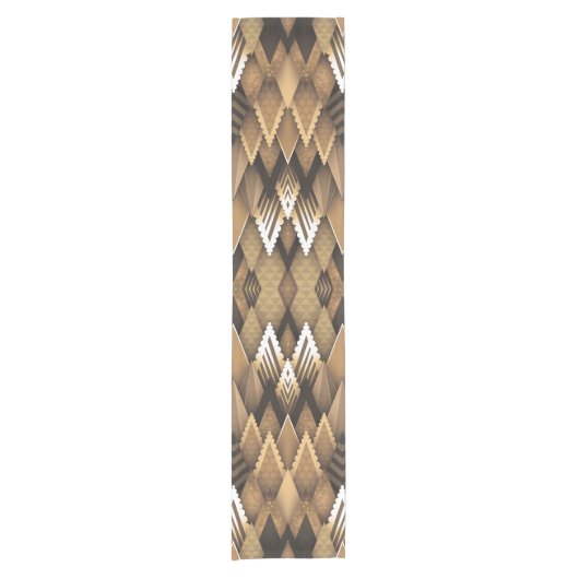 TRIBAL RUSTIC TRIANGULAR PATTERN KURZER TISCHLÄUFER (Vorderseite)