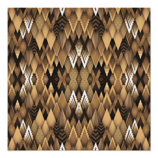 TRIBAL RUSTIC TRIANGULAR PATTERN POSTER (Vorderseite)