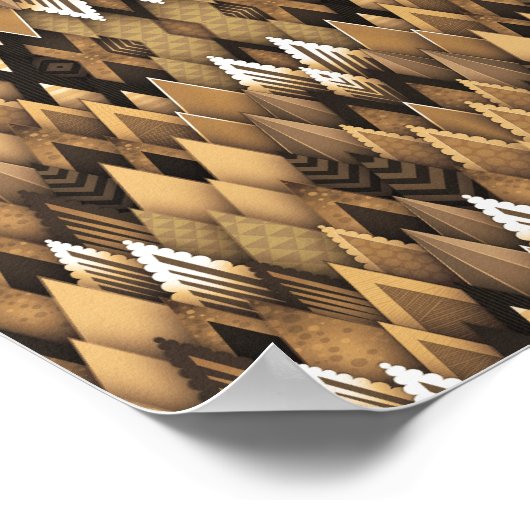 TRIBAL RUSTIC TRIANGULAR PATTERN POSTER (Ecke)