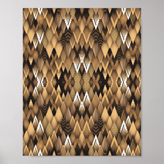 TRIBAL RUSTIC TRIANGULAR PATTERN POSTER (Vorne)