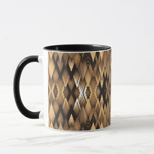 TRIBAL RUSTIC TRIANGULAR PATTERN TASSE (Links)