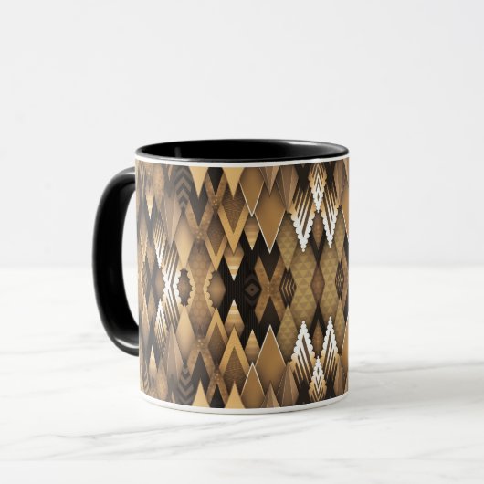 TRIBAL RUSTIC TRIANGULAR PATTERN TASSE (Vorderseite Links)