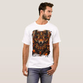 Tribal-Rüstung-Wolf • Herbstfarben-Edition T-Shirt (Vorne ganz)