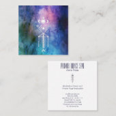 *~* Tribal Saccharose Wasserfarbe Shaman Uraztec Quadratische Visitenkarte (Vorne/Hinten)