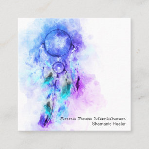 *~* Tribal Sacro Shamen Shamanic - Traumfänger Quadratische Visitenkarte