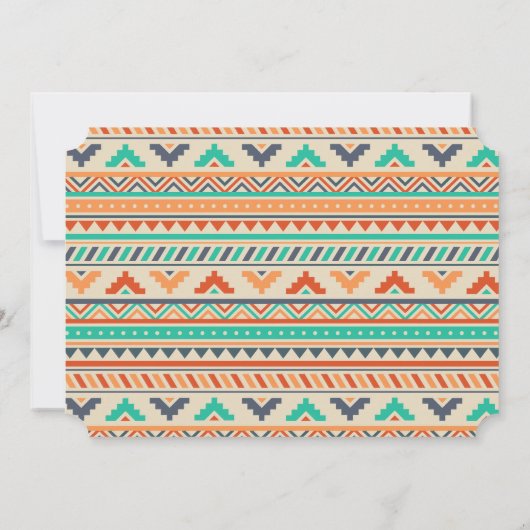 Tribal Safari Animals | Boy Baby Shower Party Einladung (Rückseite)