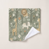 Tribal Safari Jungle ID1260 Badhandtuch Set (Waschlappen)