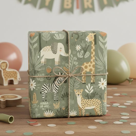 Tribal Safari Jungle ID1260 Geschenkpapier