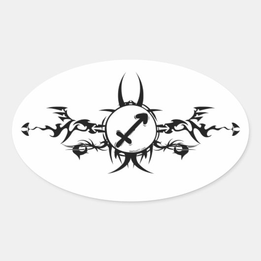 Tribal Sagittarius Stickers (Vorderseite)