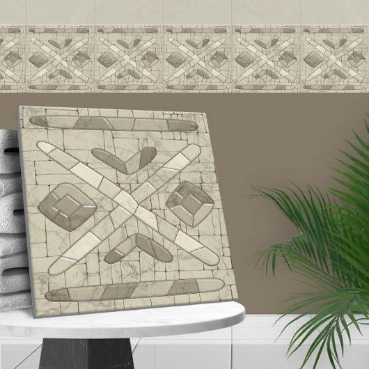 Tribal Sand Mosaik Art Fliese