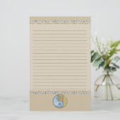 Tribal Sand & Water Yin Yang Lined Briefpapier (Stehend Vorderseite)