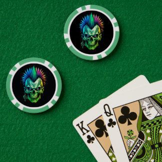 Tribal-Schädel Pokerchips