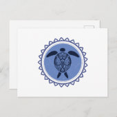 Tribal-Schildkröte Postkarte (Vorne/Hinten)