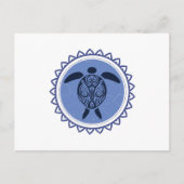 Tribal-Schildkröte Postkarte (Vorderseite)